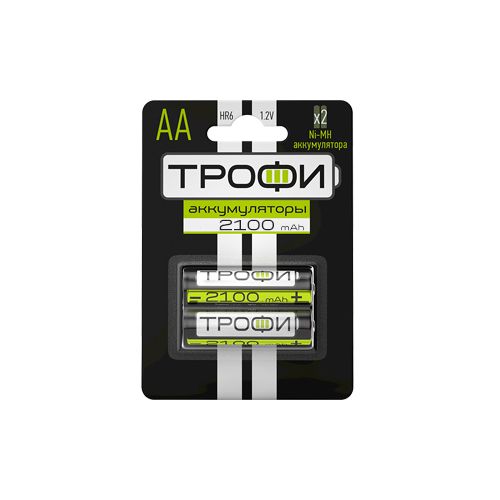 Аккумулятор Ni-MH Трофи AA/HR6 2100 мА·ч 1.2 В HR6-2BL блистер 2 шт C0032099