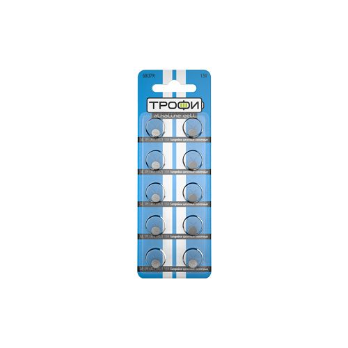 Батарейка алкалиновая таблетка Trofi LR521/LR63/G0 (379) 2В 13мАч 10шт C0034934