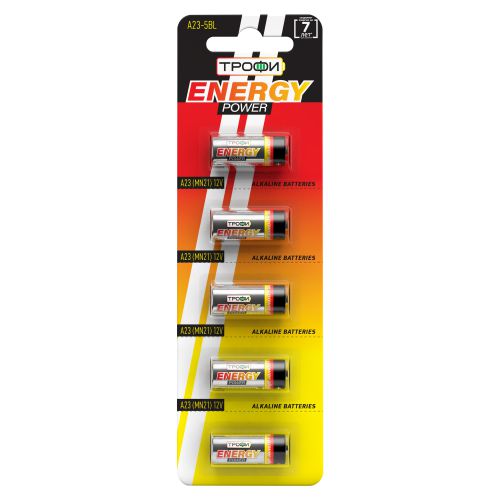 Батарейка алкалиновая Трофи A23 12V 55mAh 5 шт блистер C0034938