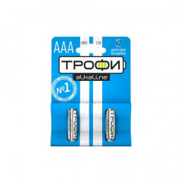 Батарейка алкалиновая Трофи AAA/LR03 LR03-2BL 1.5 В 1200 мА·ч C0034929