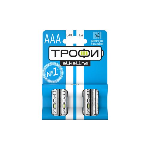 Батарейка алкалиновая Трофи AAA/LR03 1.5В 1200 мА·ч C0034915