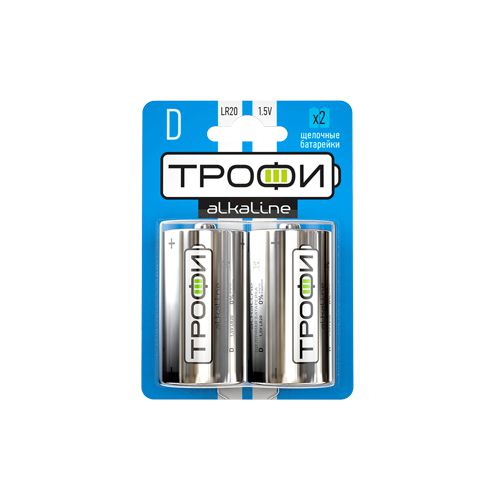 Батарейка алкалиновая Трофи D/LR20-2BL C0034933 1.5В 12000 мАч