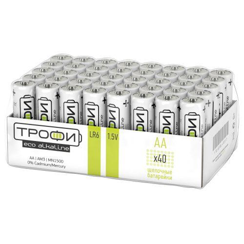 Батарейка алкалиновая Трофи AA/LR6 Eco 1.5В 2750мАч Б0027815 (уп.40шт)