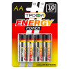 Батарейка алкалиновая Трофи AA/LR6 LR6-4BL 1.5В 2600 мА·ч C0034657