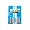 Батарейка алкалиновая Трофи AA/LR6 LR6-4BL 1.5В 2600 мА·ч C0034657