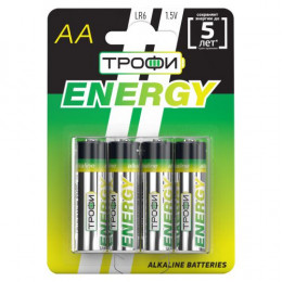 Батарейка алкалиновая TROFI AA/LR6 Eco LR6-4BL Б0017046 1.5В 2750 мА·ч