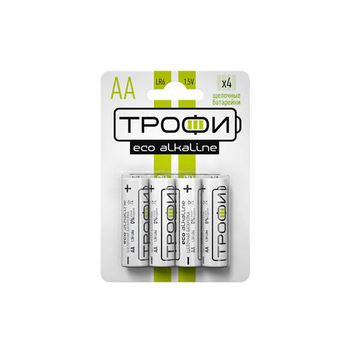 Батарейка алкалиновая TROFI AA/LR6 Eco LR6-4BL Б0017046 1.5В 2750 мА·ч