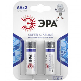 Батарейка алкалиновая Эра AA/LR6 1.5В 2850 мА·ч C0038452 (блистер 2 шт.)