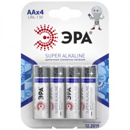 Батарейка алкалиновая Эра AA/LR6 1.5В 2850 мАч LR6-4BL C0038450