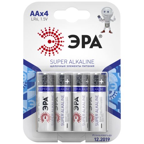 Батарейка алкалиновая Эра AA/LR6 1.5В 2850 мАч LR6-4BL C0038450