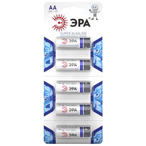Батарейка алкалиновая Эра AA/LR6 LR6-5BL Strip 1.5В 2850 мА·ч Б0014475