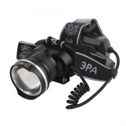 Фонарь налобный ЭРА GA-806 CREE: 400 лм, аккумулятор 2.5 Ач, защита IP40, металл/пластик