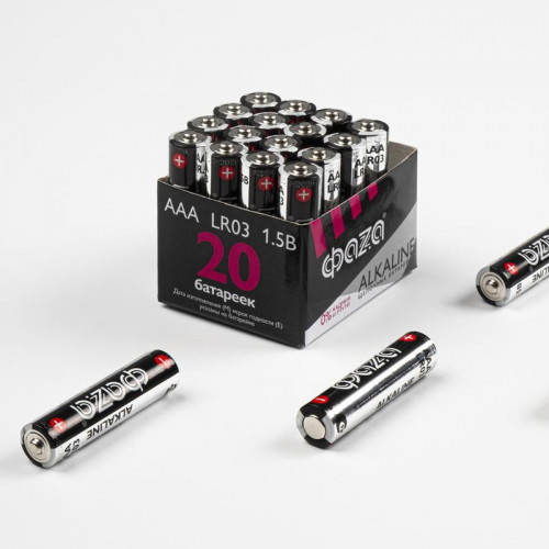 Батарейка алкалиновая ФАZА AAA/LR03 Alkaline Pack-20 5028128, 1.5 В, 20 шт