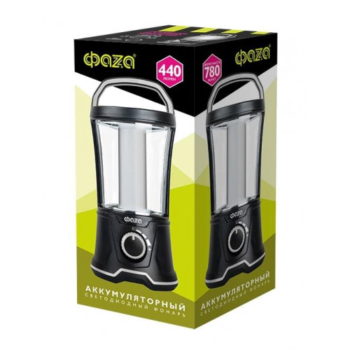 Кемпинговый аккумуляторный фонарь ФАZА AccuF5-L20W-bk 440 лм, 2 А·ч, IP20 5015869