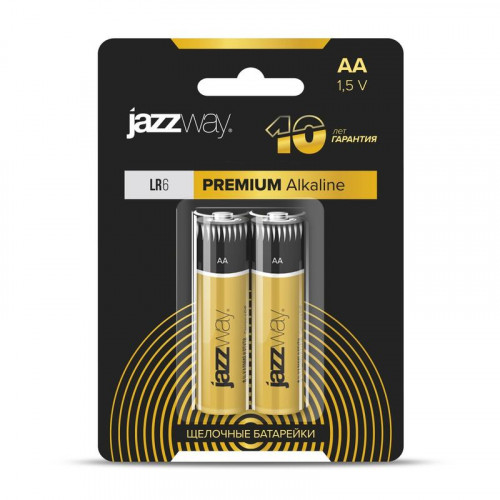 Батарейка алкалиновая JazzWay AA/LR6 Premium Alkaline BL-2 1.5В 2шт 5026896
