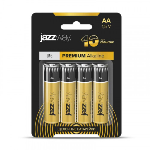 Батарейка алкалиновая JazzWay AA/LR6 Premium Alkaline BL-4 1.5В 4шт 5008137