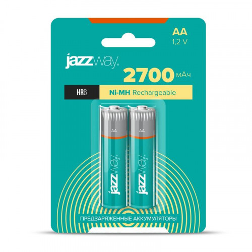 Аккумулятор никель-металл-гидридный JazzWay AA/HR6 2700 мА·ч 1.2 В BL-2 5007840