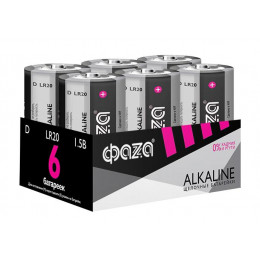 Батарейка алкалиновая ФАZА D/LR20 1.5В Alkaline Pack-6 5030633 (уп.6шт)