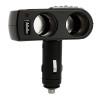 Разветвитель автоприкуривателя 2 гнезда 1хUSB (5 V 1000 mA) Rexant 16-0238