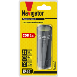 NAVIGATOR 82313 NPT-CM17-3AAA Компактный алюминиевый фонарь, 100 лм, 1 режим