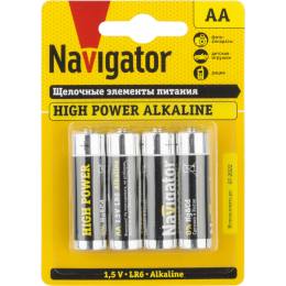 Батарейка алкалиновая Navigator AA/LR6 94753 1.5 В 1700 мА·ч 4 шт