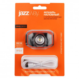 Фонарь налобный JazzWay AccuH1-L5WZ-og zoom LED 180 лм IP54 5036611