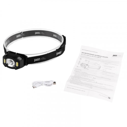 Фонарь налобный JazzWay AccuH3-L5W-bk 180 лм IP54 5036703