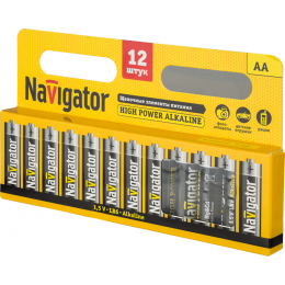 Батарейка алкалиновая Navigator AA/LR6 94782 1.5В 1700 мА·ч (блист. 12 шт.)