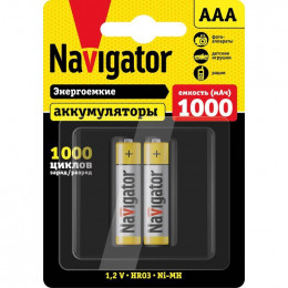Аккумулятор Ni-MH Navigator AAA/HR03 94462 1000 мА·ч 1.2 В 2 шт