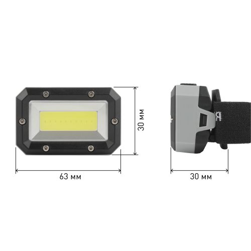 Фонарь налобный ЭРА GB-708 Шторм: LED, IP40, 3хААА, пластиковый корпус