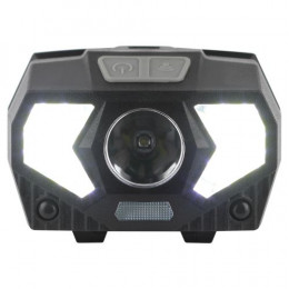 Фонарь налобный ЭРА GB-608: 300 лм, LED, питание 3xAAA, черный