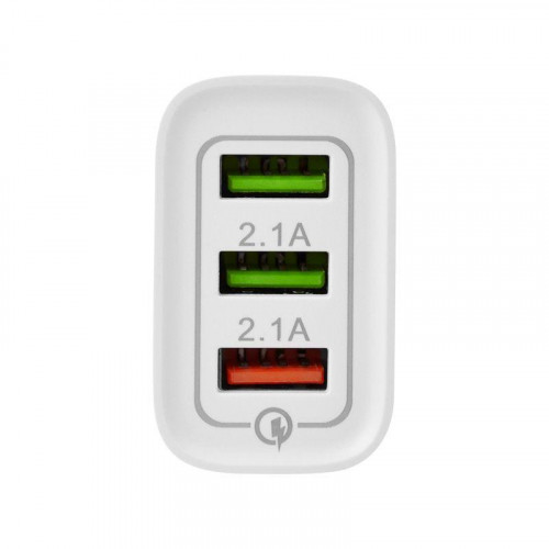 Устройство зарядное сетевое для iPhone/iPad 3 x USB 5В 3А + 1А + 1А бел. Rexant 16-0277