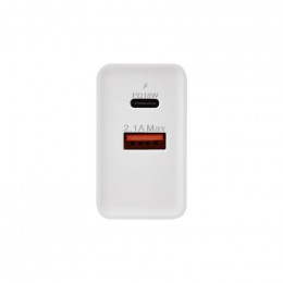 Устройство зарядное сетевое для iPhone/iPad Type-C + USB 3.0 с Quick charge бел. Rexant 16-0278