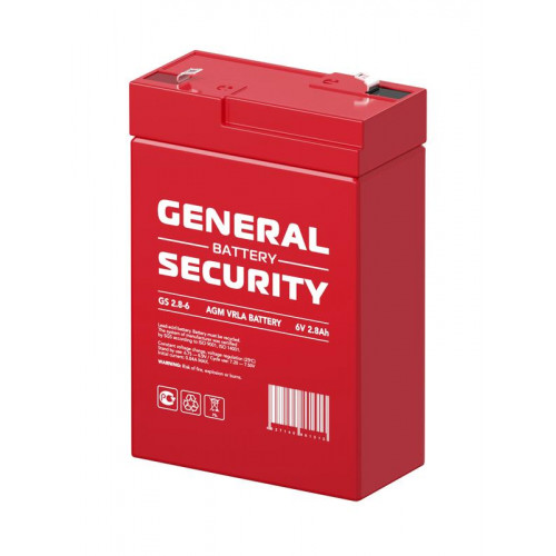 Аккумулятор 6В 2.8А.ч General Security GS2.8-6 герметичный 2800 мА.ч