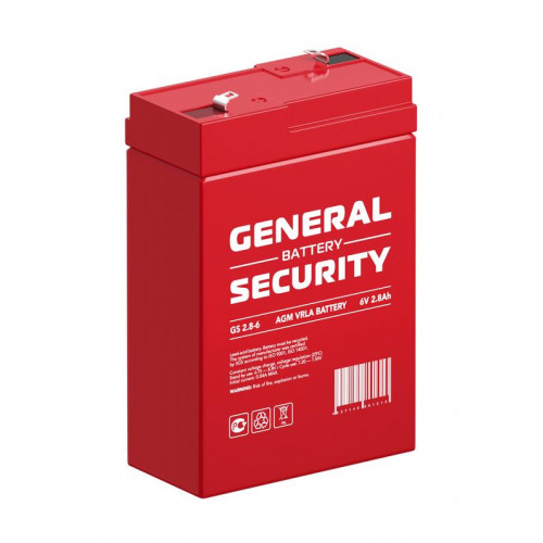 Аккумулятор 6В 2.8А.ч General Security GS2.8-6 герметичный 2800 мА.ч