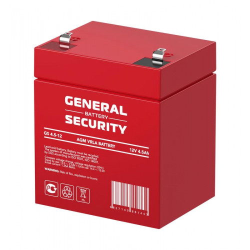 Аккумулятор свинцово-кислотный General Security GS4.5-12 12В 4.5А·ч