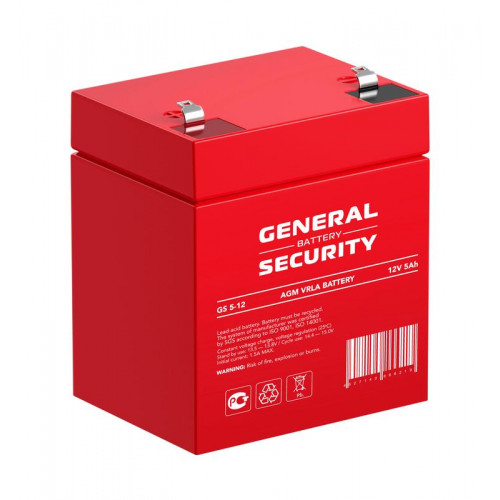 Аккумулятор свинцово-кислотный General Security GS5-12 12В 5А·ч