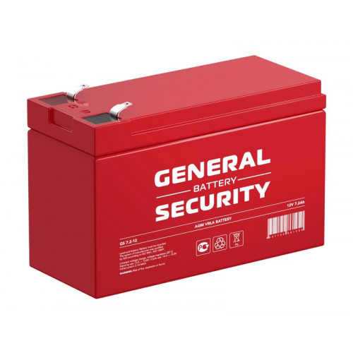 Аккумулятор свинцово-кислотный General Security GS7.2-12 12В 7.2А·ч