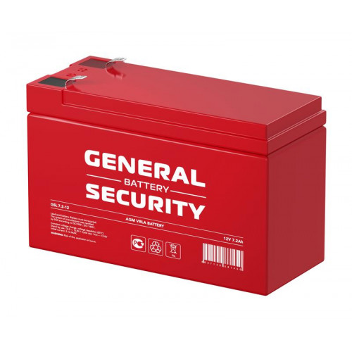 Аккумулятор свинцово-кислотный General Security GSL7.2-12 12В 7.2А·ч тяговая