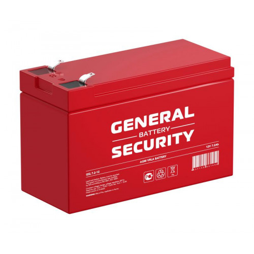 Аккумулятор свинцово-кислотный General Security GSL7.2-12 12В 7.2А·ч тяговая