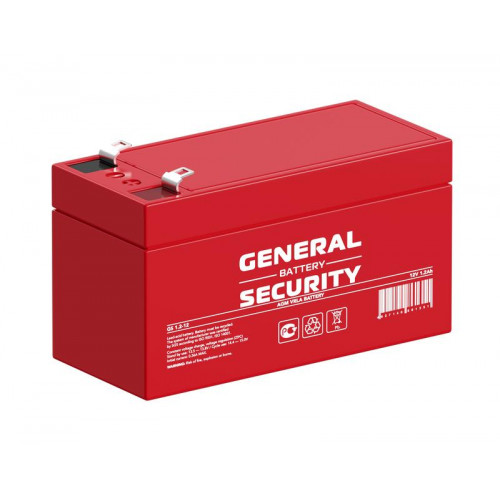 Аккумулятор свинцово-кислотный General Security GS1.2-12 12В 1.2А·ч