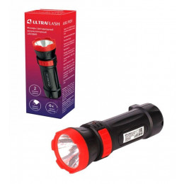Фонарь аккумуляторный Ultraflash 14931 LED3849 1 LED 2 режима 220В SLA пластик черный