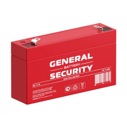 Аккумулятор 6В 1.3А.ч General Security GS1.3-6 тяговая герметичная 1300 мА.ч