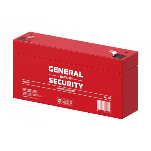 Аккумулятор 6В 3.2А·ч General Security GS3.2-6 герметичный тяговый 3200 мА·ч