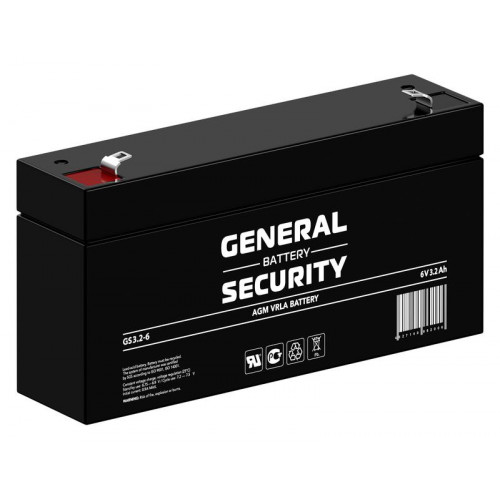 Аккумулятор 6В 3.2А·ч General Security GS3.2-6 герметичный тяговый 3200 мА·ч