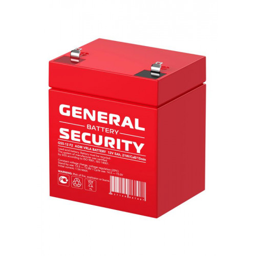 Аккумулятор свинцово-кислотный General Security GS5-12 F2 12В 5А·ч