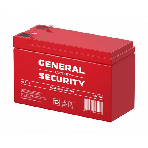 Аккумулятор свинцово-кислотный General Security GS9-12 12В 9Ач