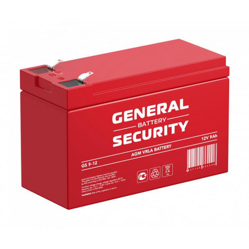 Аккумулятор свинцово-кислотный General Security GS9-12 12В 9Ач