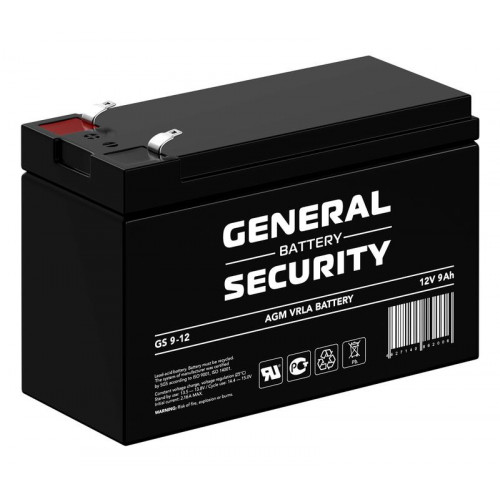 Аккумулятор свинцово-кислотный General Security GS9-12 12В 9Ач