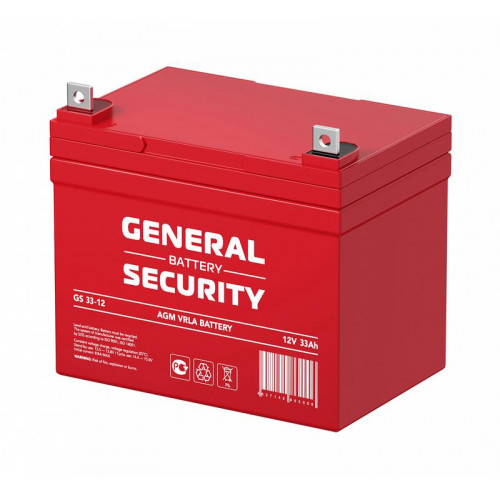 Аккумулятор тяговый General Security GS33-12 12В 33Ач, 33000 мАч